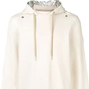 Zilver unisex hoodie in organic cotton and contrast hood in recycled nylon NWT